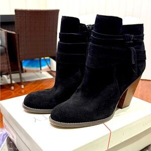 Sole Society Black Suede Ankle Booties